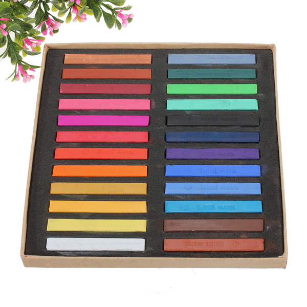 

24 Colors Non-toxic Temporary Hair Color Chalk Square Hair Chalks